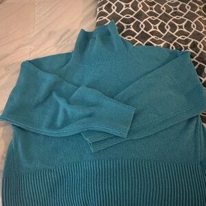 a new day Women's Blue Cowl Neck Sweater